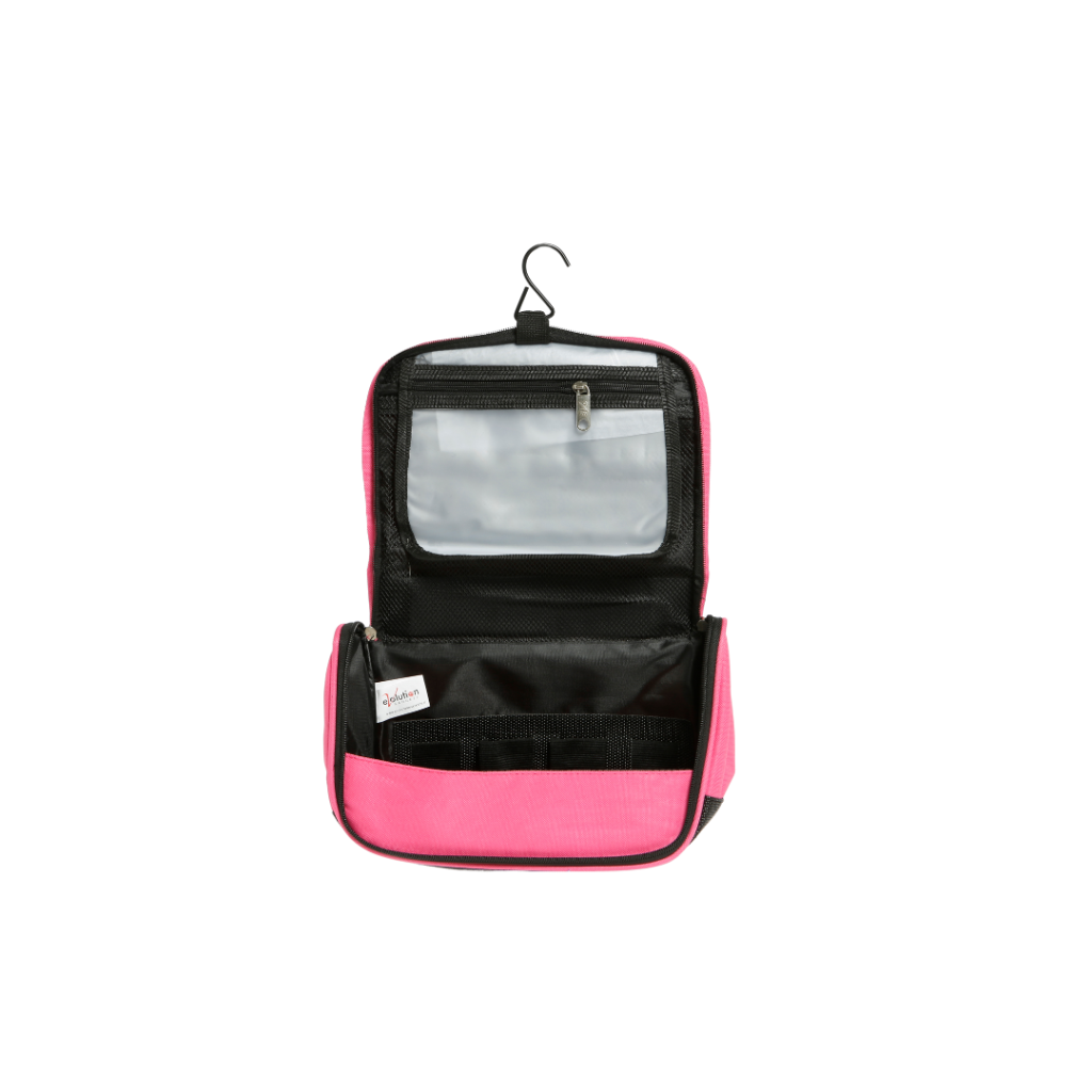 beauty case con gancio rosa