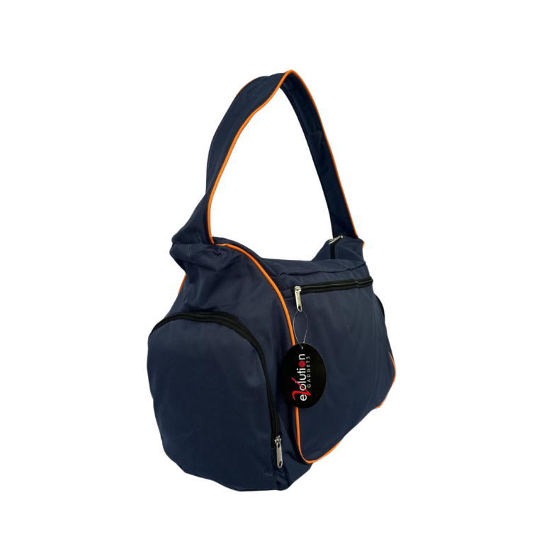 borsa fashion blu navy e arancione 2